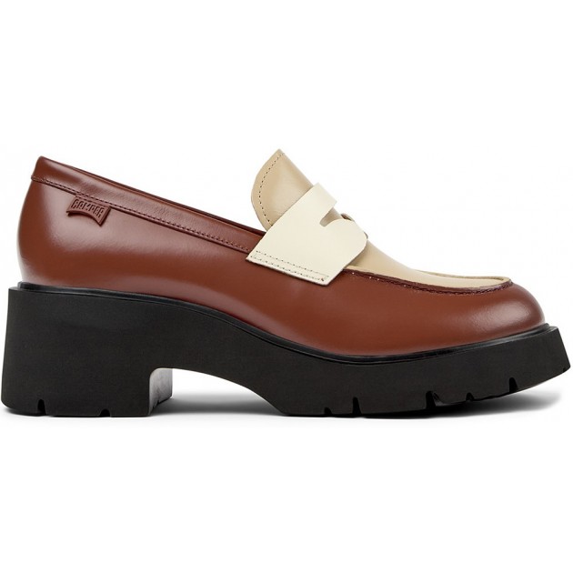 Mocassini da donna CAMPER Twins K201425 MARRON_029 Mocassini da donna CAMPER Twins K201425 MARRON_029