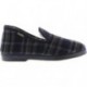 Victoria 200301M Pantofole a quadri comode unisex MARINO