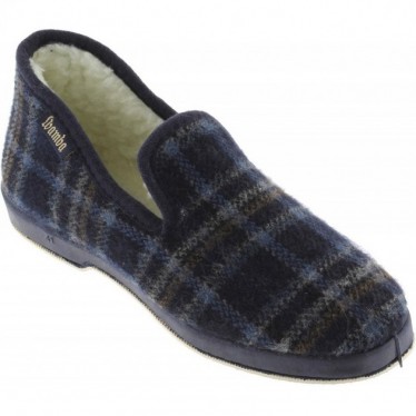 Victoria 200301M Pantofole a quadri comode unisex MARINO