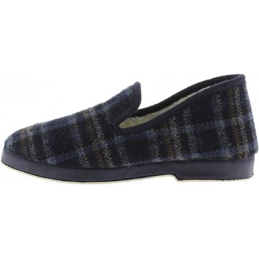 Victoria 200301M Pantofole a quadri comode unisex MARINO