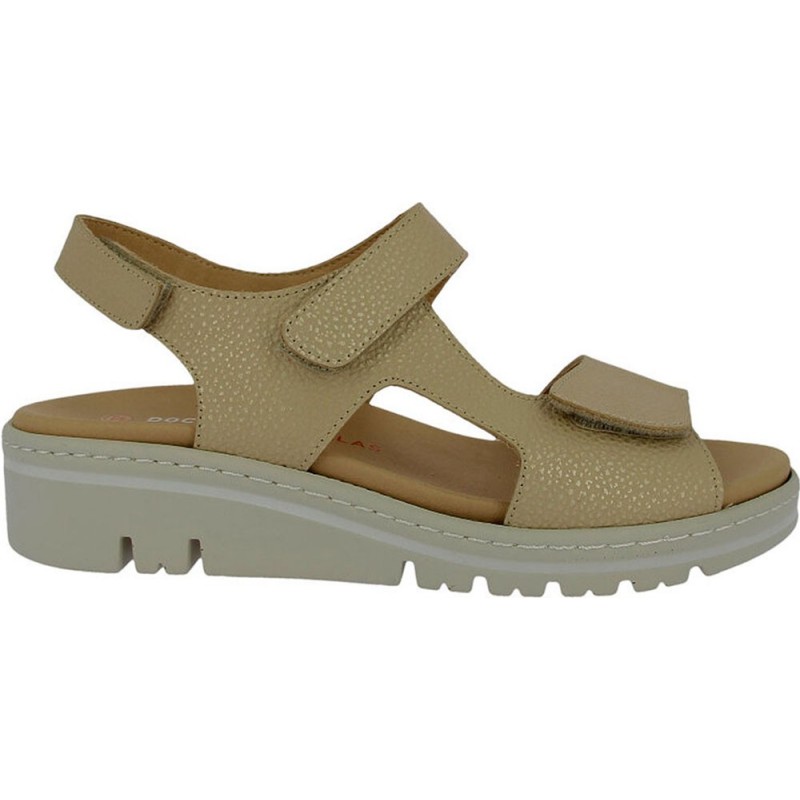 Sandali da donna Doctor Cutillas 36150 Autoadesivi PLATINO