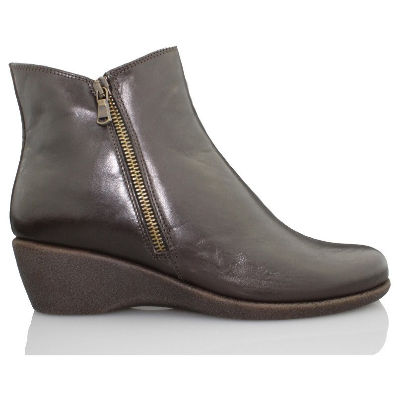 FLEXX BOTIN MUJER COMODO CUÑA  MARRON