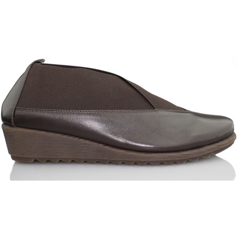 FLEXX STRECH RUN ZAPATO CUÑA COMODA  MARRON